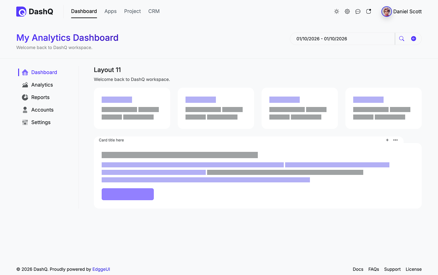 DashQ layout version 11