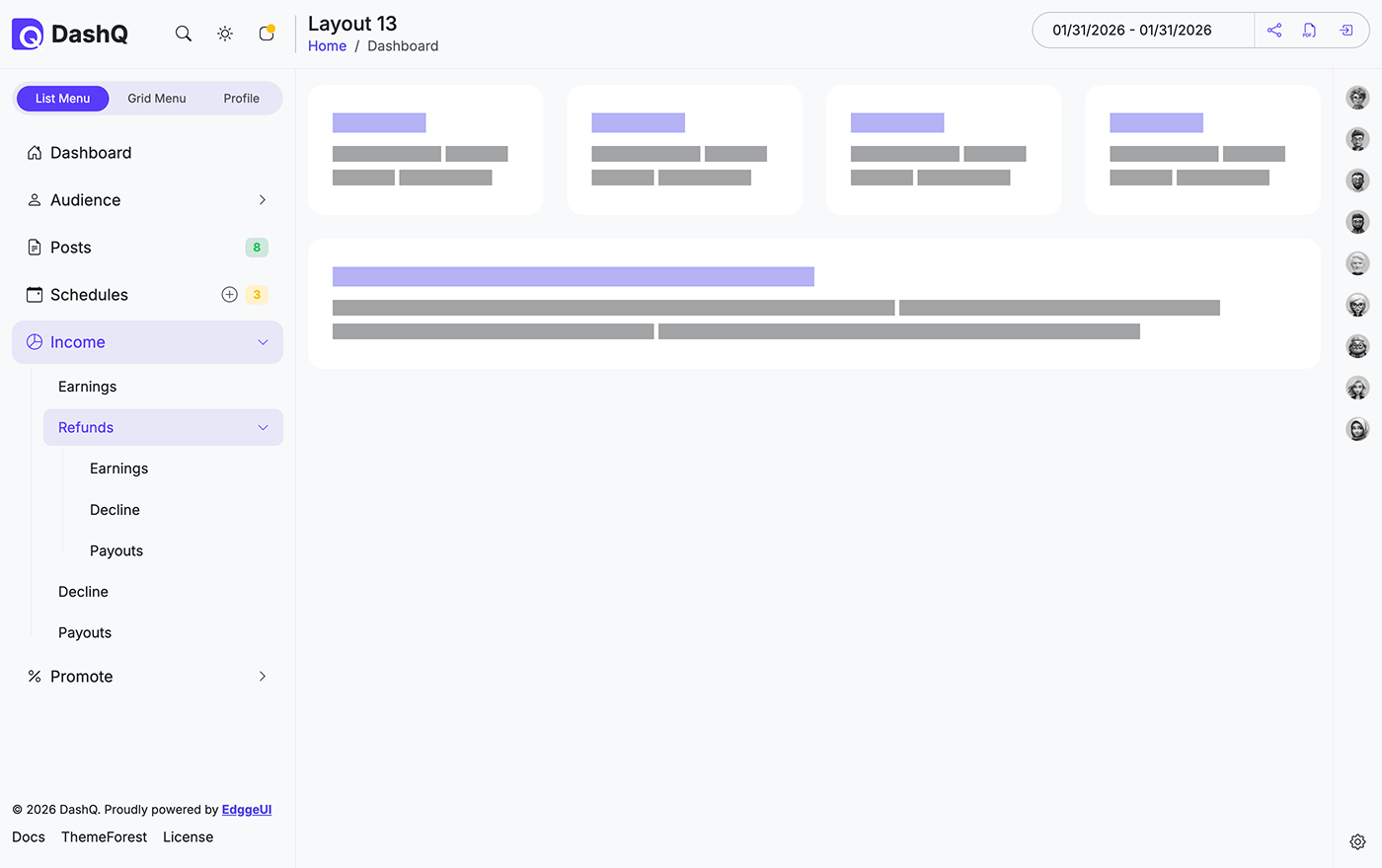 DashQ layout version 13
