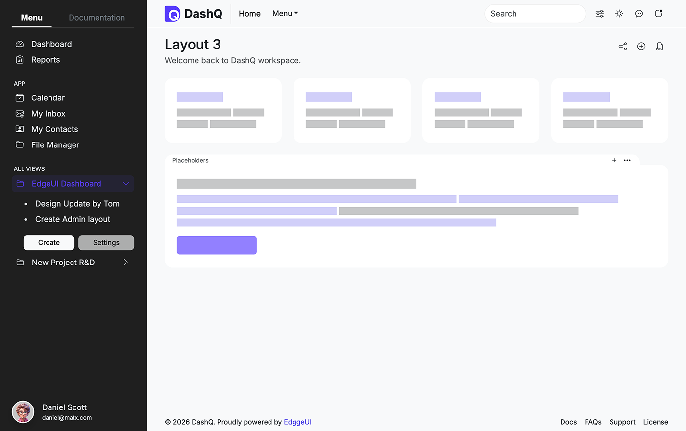 DashQ layout version 3